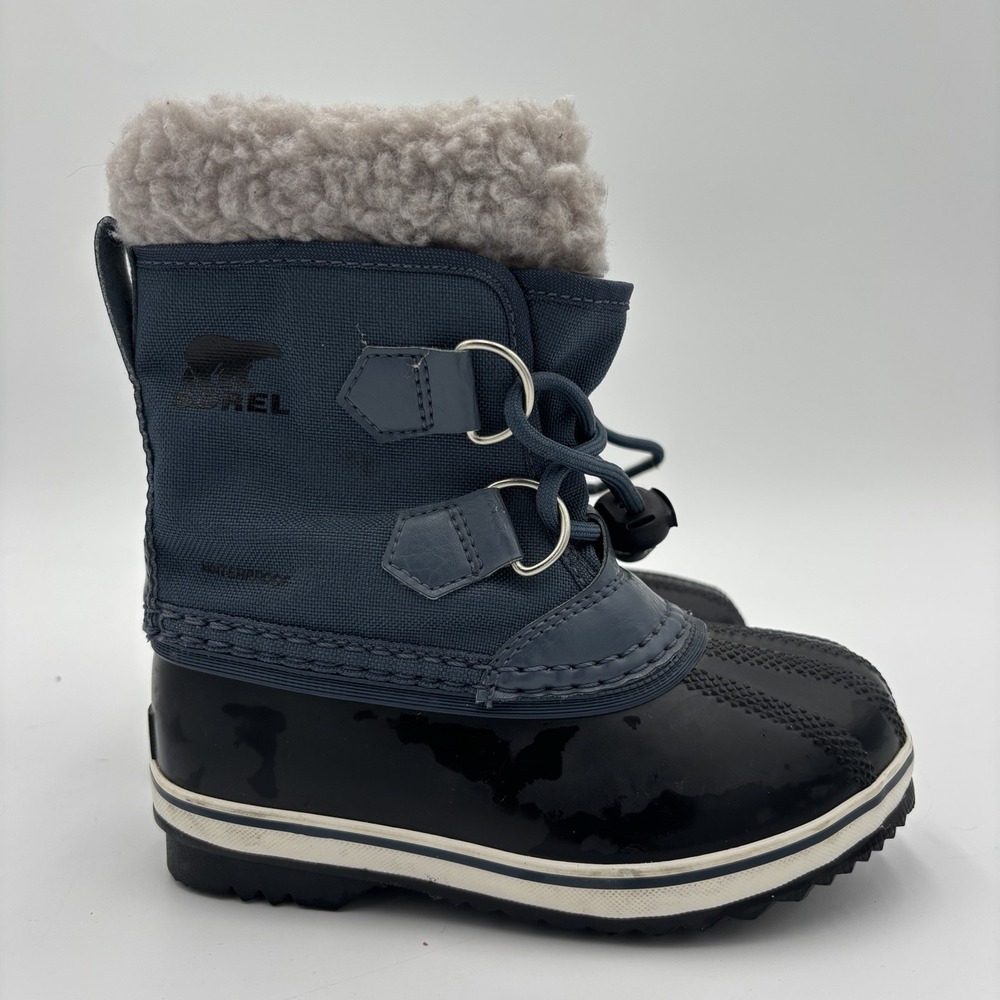 Sorel Yoot Pac Nylon Waterproof Winter Boots Blue Boys‎ Size 10